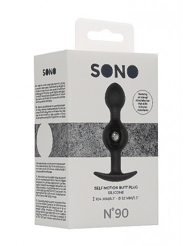 Korek analny zatyczka N0. 90 - Self Penetrating Butt Plug - Black - Korki analne silikonowe - 2