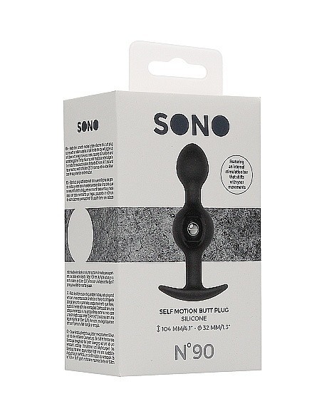 Korek analny zatyczka N0. 90 - Self Penetrating Butt Plug - Black - Korki analne silikonowe - 2