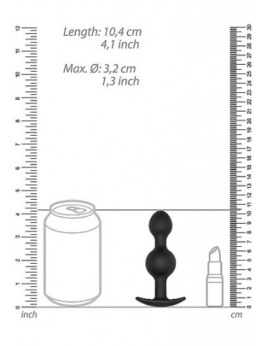 Korek analny zatyczka N0. 90 - Self Penetrating Butt Plug - Black - Korki analne silikonowe - 4