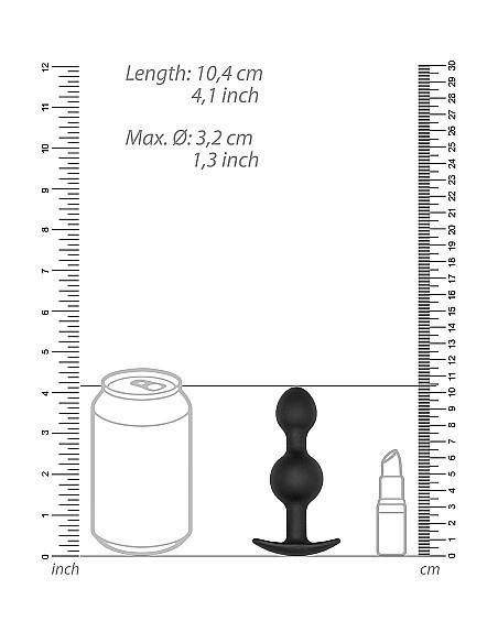 Korek analny zatyczka N0. 90 - Self Penetrating Butt Plug - Black - Korki analne silikonowe - 4