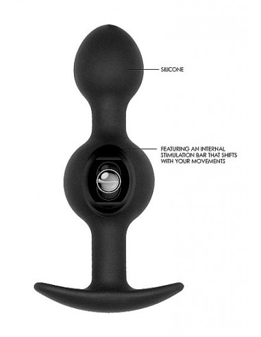 Korek analny zatyczka N0. 90 - Self Penetrating Butt Plug - Black - Korki analne silikonowe - 7