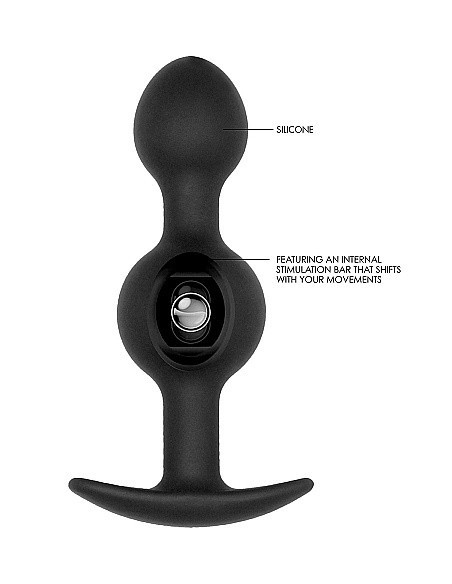 Korek analny zatyczka N0. 90 - Self Penetrating Butt Plug - Black - Korki analne silikonowe - 7