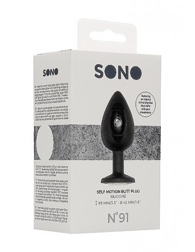 Korek analny zatyczka N0. 91 - Self Penetrating Butt Plug - Black - Korki analne silikonowe - 3