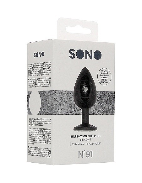 Korek analny zatyczka N0. 91 - Self Penetrating Butt Plug - Black - Korki analne silikonowe - 3