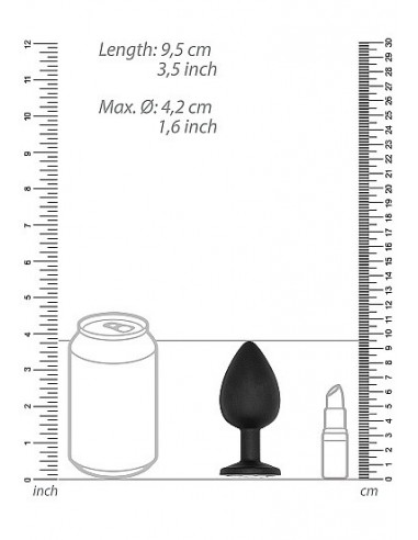 Korek analny zatyczka N0. 91 - Self Penetrating Butt Plug - Black - Korki analne silikonowe - 4