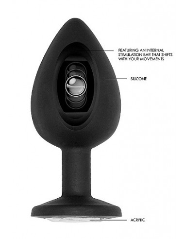 Korek analny zatyczka N0. 91 - Self Penetrating Butt Plug - Black - Korki analne silikonowe - 7