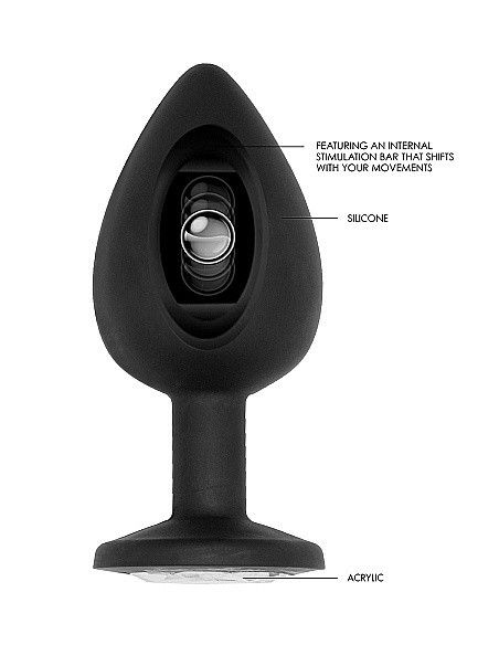 Korek analny zatyczka N0. 91 - Self Penetrating Butt Plug - Black - Korki analne silikonowe - 7