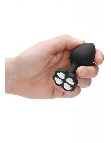 Korek analny Large Lucky Diamond Butt Plug - Black - Korki analne silikonowe - 6