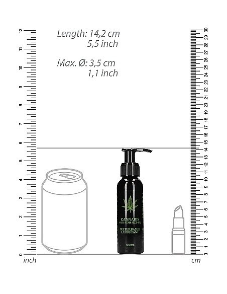 Wodny lubrykant Cannabis With Hemp Seed Oil 100 ml - Lubrykanty do seksu klasycznego - 2