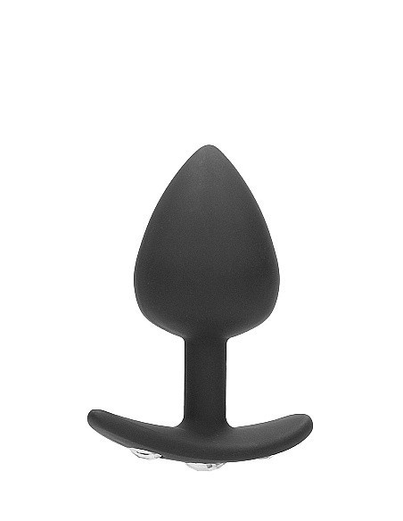 Zatyczka analna z uchwytem Extra Large Diamond Butt Plug With Handle - Black - Korki analne silikonowe - 6