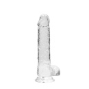 Realistyczne Dildo 8" / 20 cm With Balls - Transparent - 3