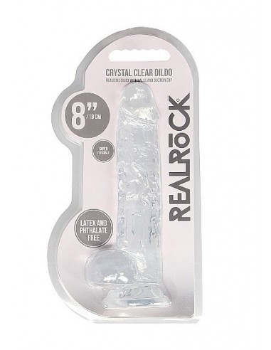 Realistyczne Dildo 8" / 20 Cm With Balls - Transparent - Dilda realistyczne - 2