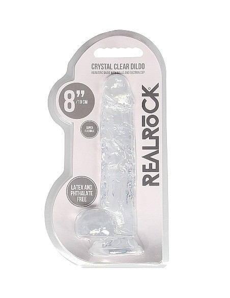 Realistyczne Dildo 8" / 20 Cm With Balls - Transparent - Dilda realistyczne - 2