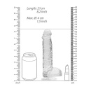 Realistyczne Dildo 8" / 20 cm With Balls - Transparent - 4