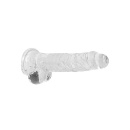 Realistyczne Dildo 8" / 20 cm With Balls - Transparent - 7