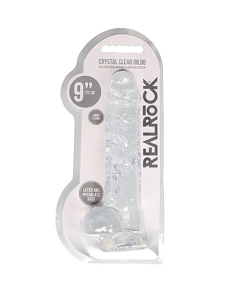 Realistyczne Dildo 9" / 23 Cm With Balls - Transparent - Dilda realistyczne - 2