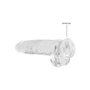 Realistyczne Dildo 9" / 23 cm With Balls - Transparent - 6