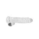 Realistyczne Dildo 9" / 23 cm With Balls - Transparent - 7