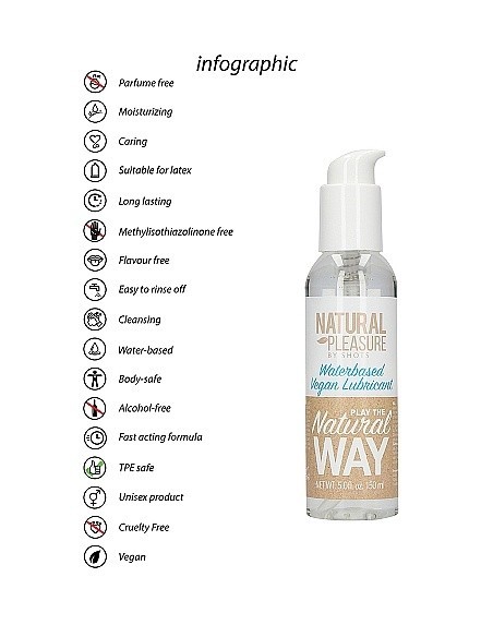 Wodny lubrykant Waterbased Vegan Lubricant 150 ml - Lubrykanty do seksu klasycznego - 6