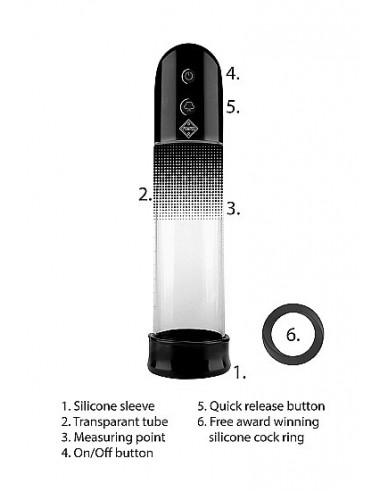 Pompka Erekcyjna Do Penisa Automatic Luv Pump - Black - Pompki erekcyjne i powiększające penisa - 10