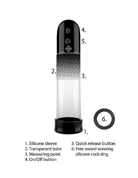 Pompka Erekcyjna Do Penisa Automatic Luv Pump - Black - Pompki erekcyjne i powiększające penisa - 10