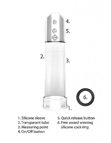 Pompka Erekcyjna Do Penisa Automatic Luv Pump - Transparent - Pompki erekcyjne i powiększające penisa - 10