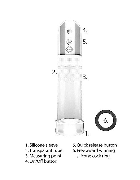 Pompka Erekcyjna Do Penisa Automatic Luv Pump - Transparent - Pompki erekcyjne i powiększające penisa - 10