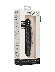 Wibrator Ribbed Multispeed Vibrator - Black - Wibratory Klasyczne - 1 2