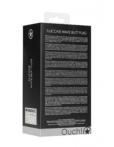 Korek analny zatyczka Wave Butt Plug - Black - Korki analne silikonowe - 3