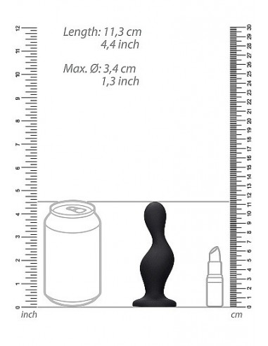 Korek analny zatyczka Wave Butt Plug - Black - Korki analne silikonowe - 4