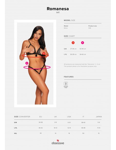 Romanesa komplet otwarty L/XL - Komplety bielizny erotycznej - 7