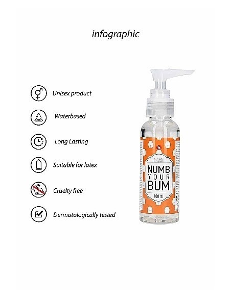 Lubrykant do seksu analnego Anal Lube - Numb Your Bum 100 ml - Lubrykanty do seksu analnego - 5
