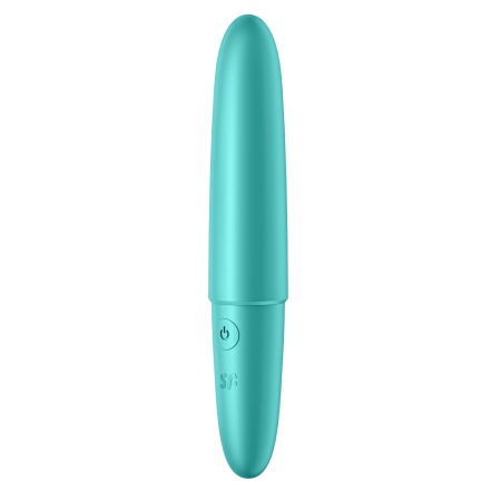 Ultra Power Bullet 6 (Turquoise) - stymulator łechtaczkowy z silikonu przyjaznego dla ciała, 5 prędkości i 7 wzorców, wodoodporn - 2