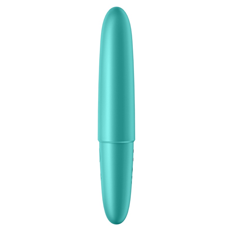 Ultra Power Bullet 6 (Turquoise) - stymulator łechtaczkowy z silikonu przyjaznego dla ciała, 5 prędkości i 7 wzorców, wodoodporn - 3
