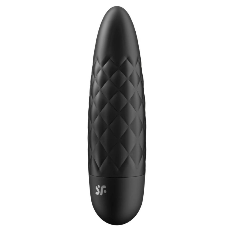Ultra Power Bullet 5 - pikowany stymulator punktowy z silikonu, czarny, 9,5 cm, Ø 2,6 cm - 2