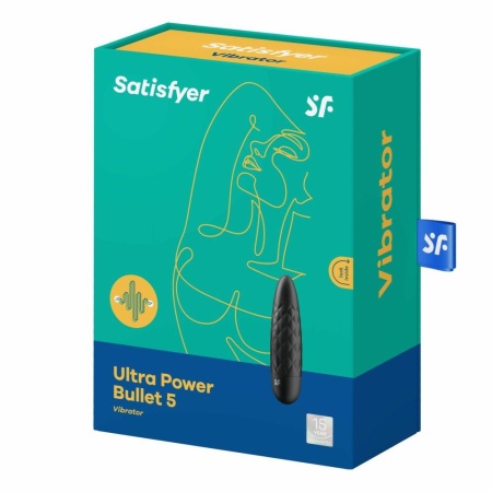 Uroczy mini wibrator Ultra Power - Mini 5 (Czarny) - 6