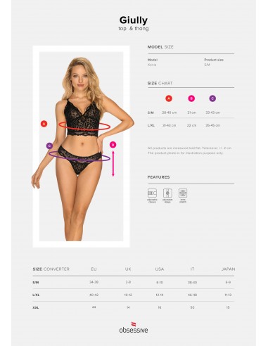Giully komplet 2-częściowy  S/M - Komplety bielizny erotycznej - 7