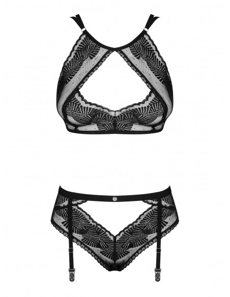 Allastia komplet 2-częściowy czarny  S/M - Komplety bielizny erotycznej - 5