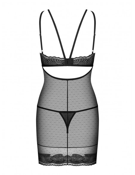 Allastia koszulka i string czarna  S/M - Koszule nocne - 6