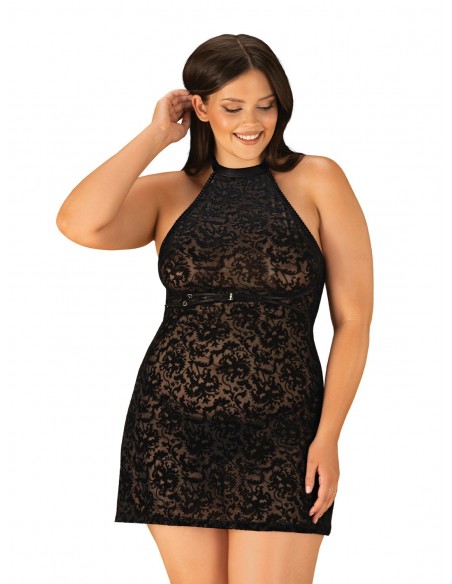 Softily koszulka i string czarna 2XL/3XL - Koszule nocne - 1