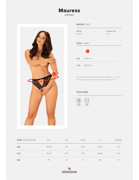 Mauress Figi Otwarte Czarne - Figi - 7