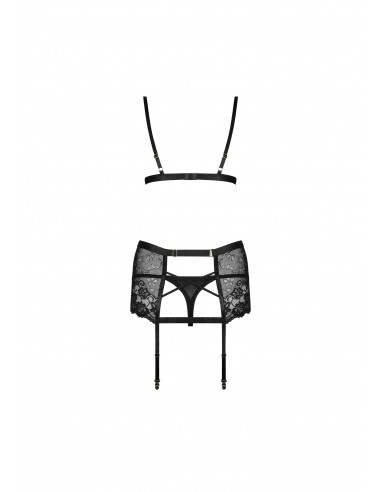 Blanita komplet 3-częściowy czarny  S/M - Komplety bielizny erotycznej - 6