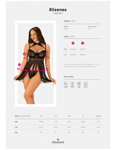 Elizenes babydoll i stringi  S/M - Stringi - 7