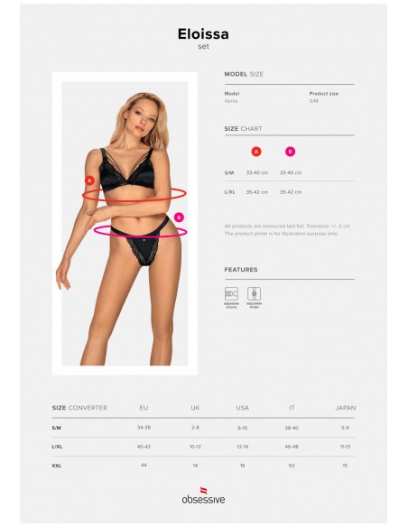 Eloissa komplet 2-częściowy  S/M - Komplety bielizny erotycznej - 7
