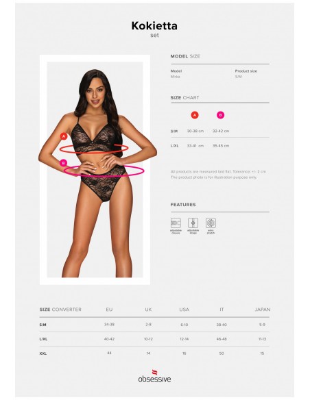 Kokietta komplet 2-częściowy  S/M - Komplety bielizny erotycznej - 7