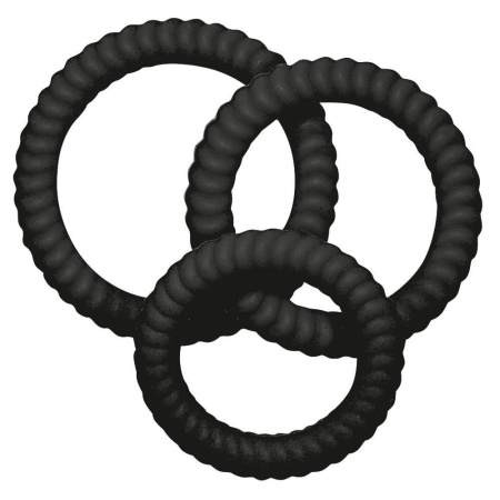 Lust 3 Cock Rings black – zestaw 3 silikonowych pierścieni uciskowych na prącie o średnicach 2,6 / 3,0 / 3,5 cm - 1