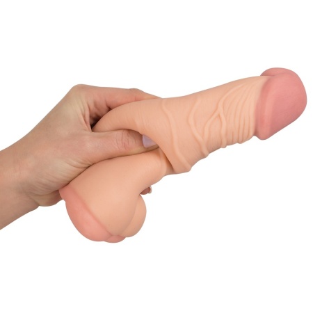Przedłużka penisa i masturbator 2w1 Nature Skin 2in1 Extension+Mas, TPE, 21 cm - 5