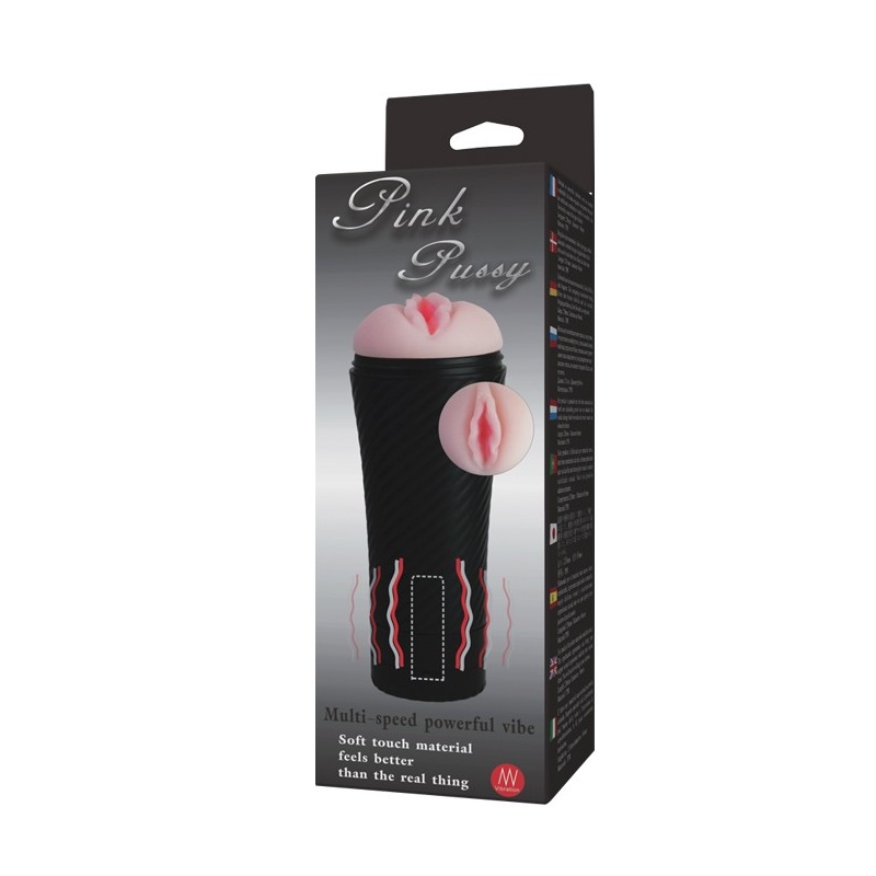 Masturbator Pink Pussy 23 cm z wibracją - 8