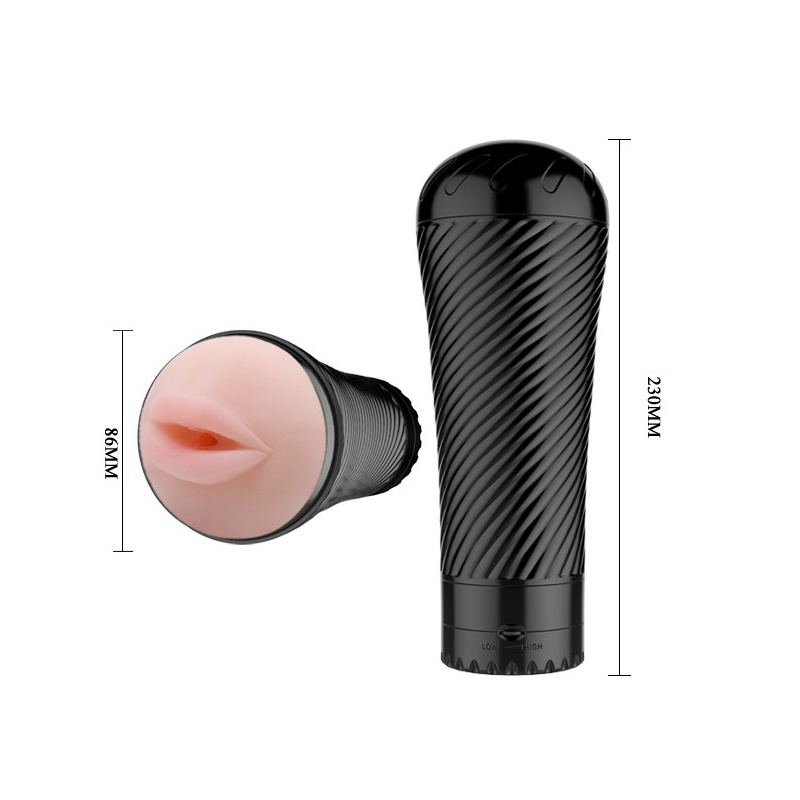 Masturbator Love Kiss Vibrating 23×8,6 cm - 4