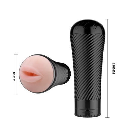 Masturbator Love Kiss Vibrating 23×8,6 cm - 4